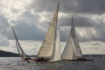 Ninni, L'Aiglon II och Mariza efter start segling 2.